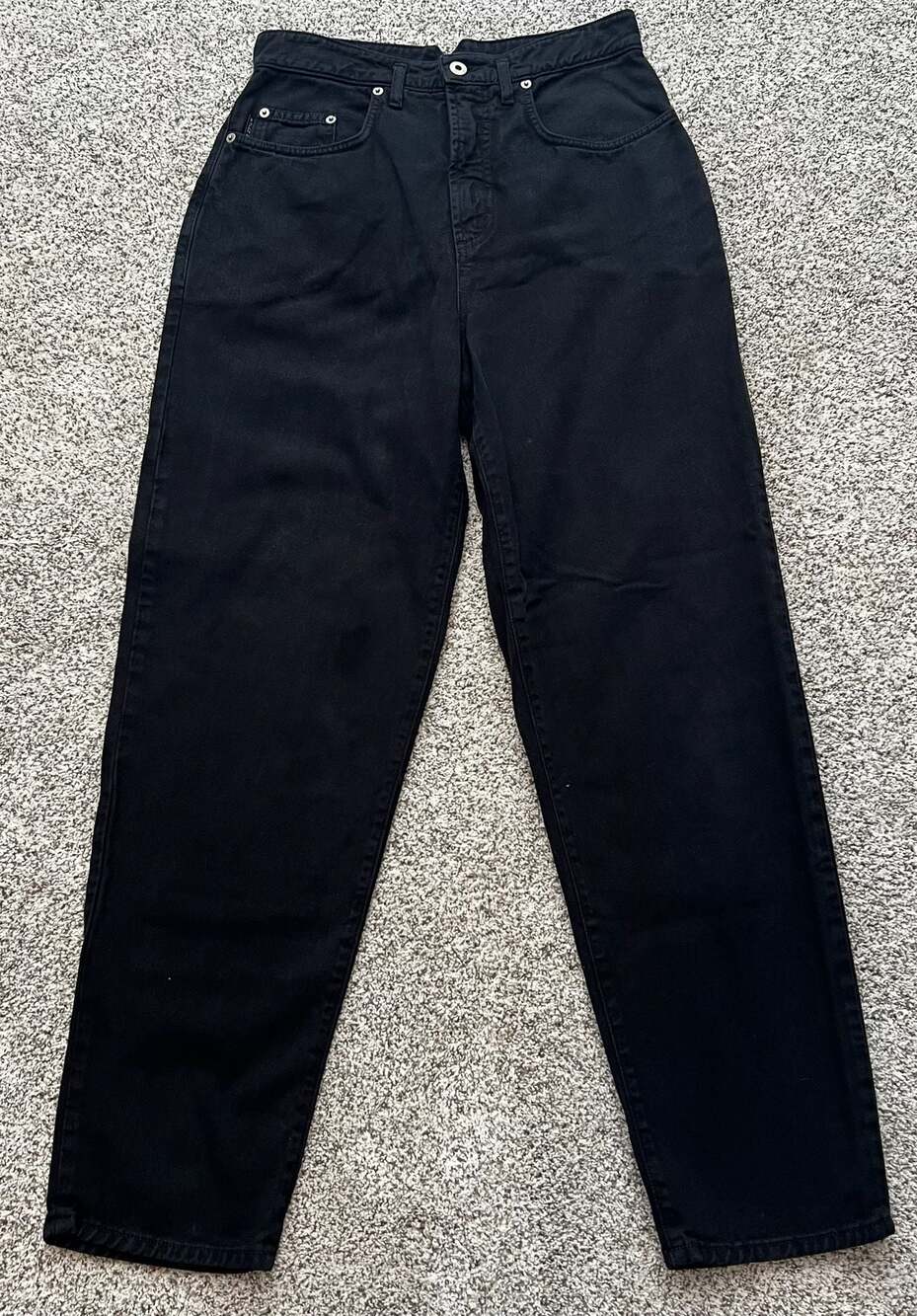 Karen Kane Essentials Black High Rise Tapered Jeans Size 10
